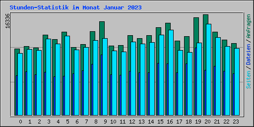 Stunden-Statistik im Monat Januar 2023