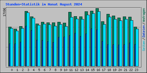 Stunden-Statistik im Monat August 2024