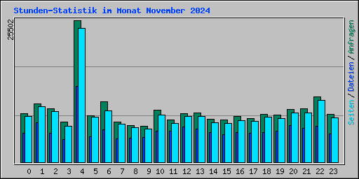 Stunden-Statistik im Monat November 2024